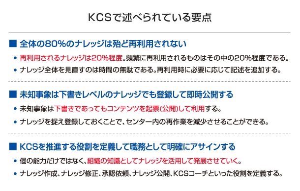 KCSとはどのような手法なのでしょうか。