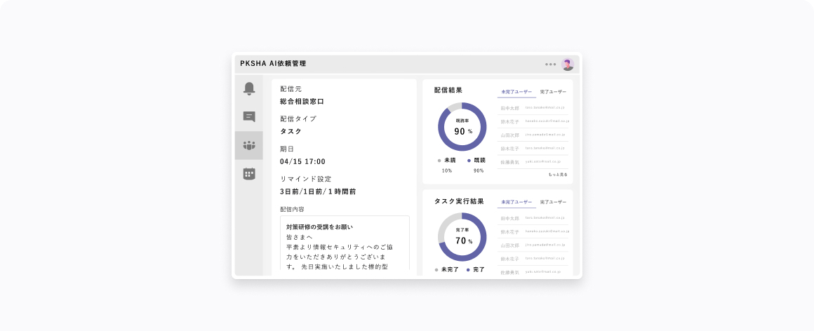 AI依頼管理のイメージ図