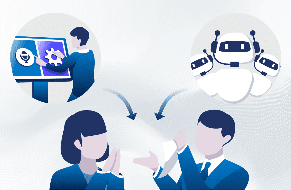 企業の複雑な課題を解決するための提案をしているイメージ