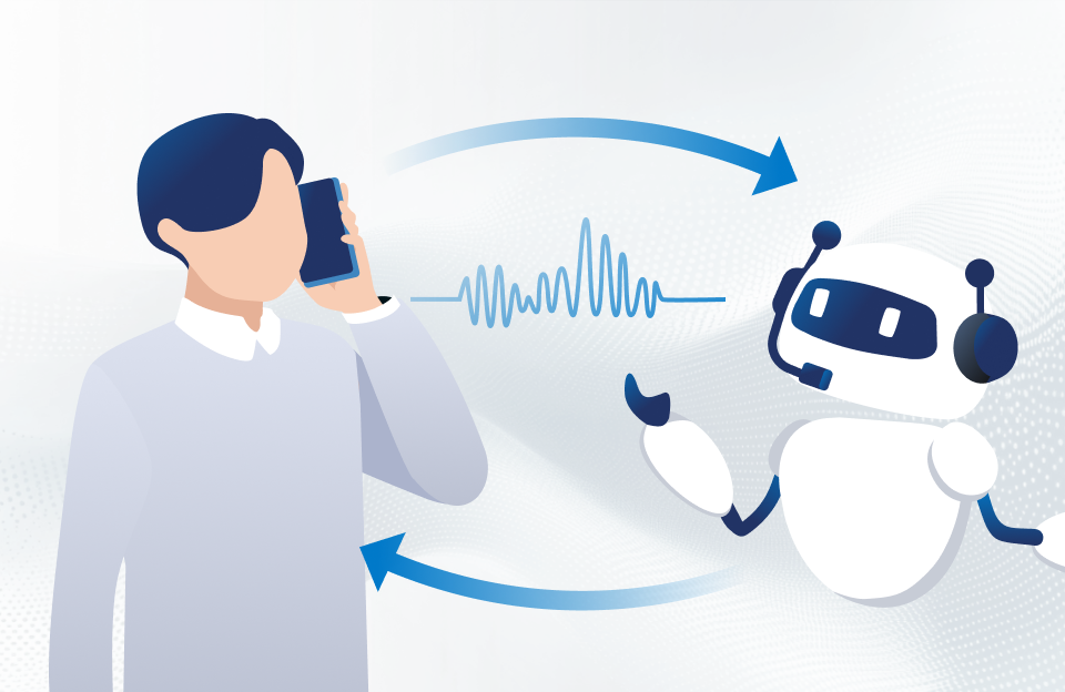 PKSHA Voicebot（パークシャ ボイスボット）が人間と自然な対話を実現しているイメージ